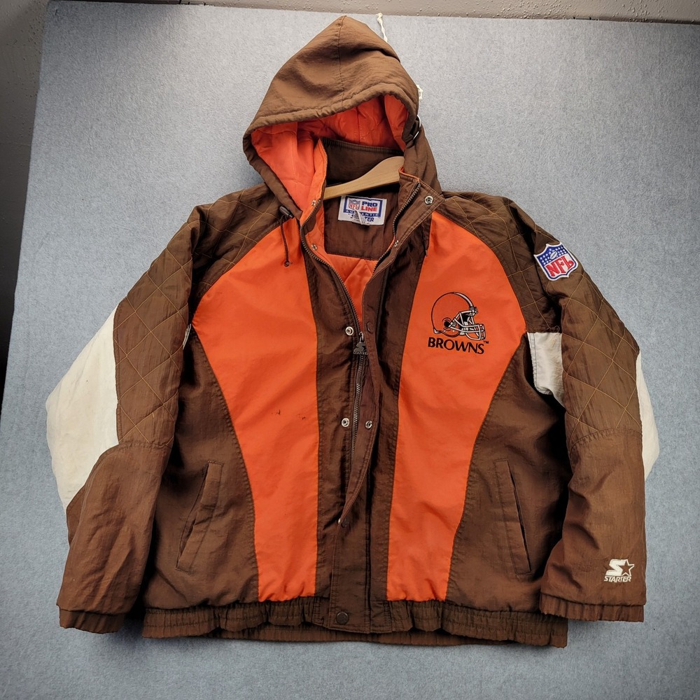 Vintage Cleveland Browns Starter Jacket Men XL Pro Line NFL Football 90s Zip